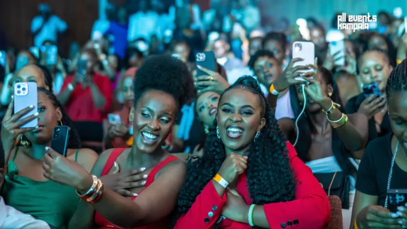 Revellers enjoying as The Ben performs at Serena Hotel, Kampala.