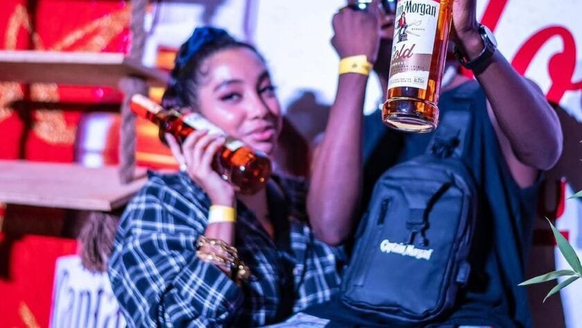 Revellers enjoyed captain morgan