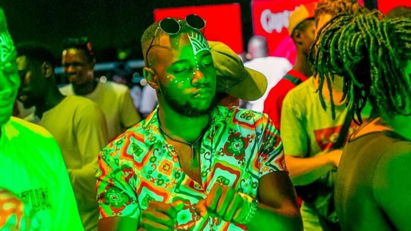 A reveller at a previous Vibez Nzuri event