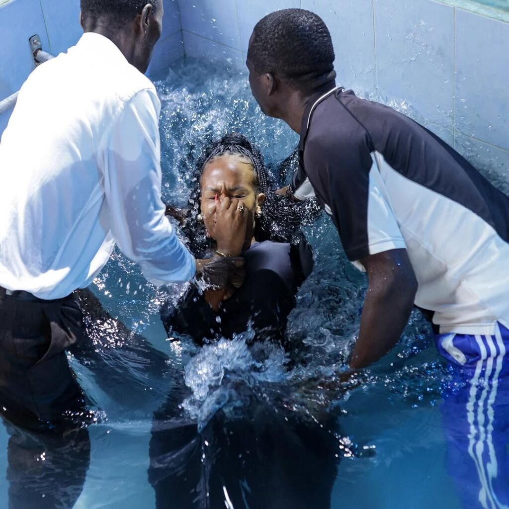 DJ Alisha was baptized earlier today.