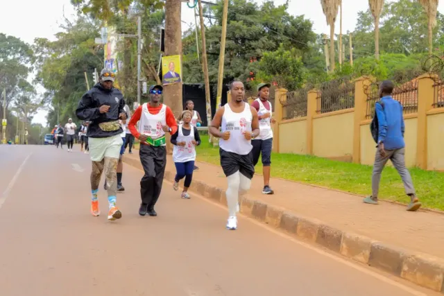 Runners tackle the hills of Kampala