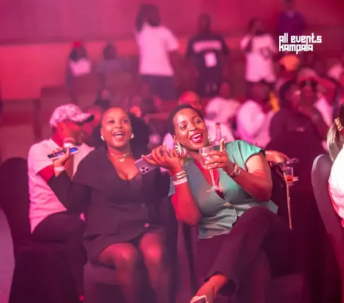 Revellers at the Champions Ball