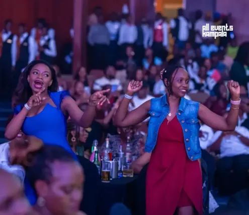 Revellers at the Champions Ball