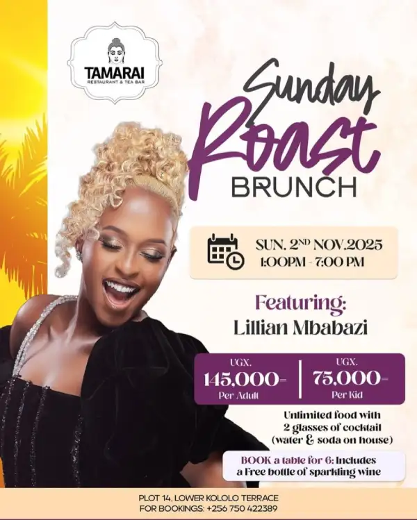Sunday Roast Brunch at Tamarai ft Lillian Mbabazi
