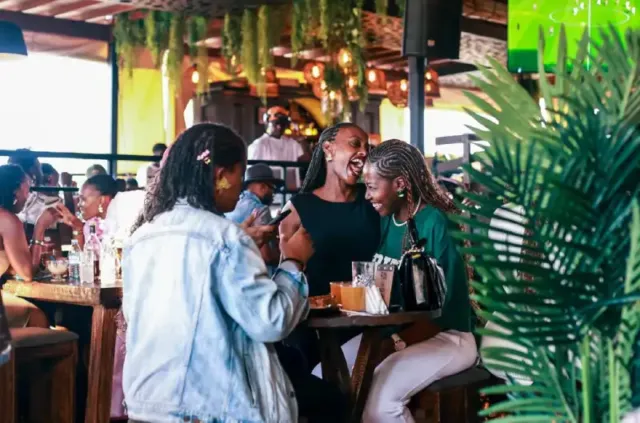 Revellers at the Dim The Lights Cafe Naalya