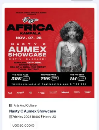 Nasty C live in Kampala