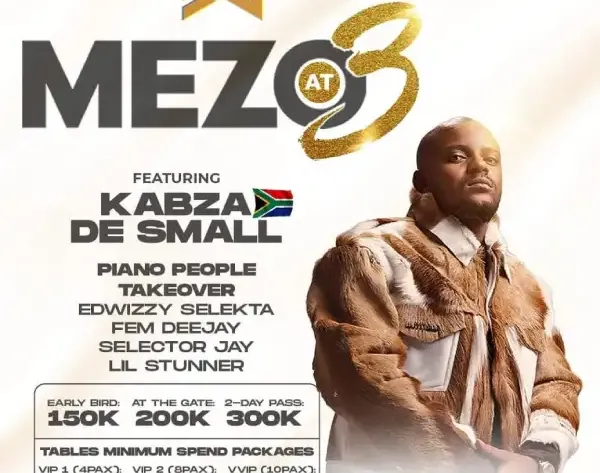 Kabza de Small to headline Mezo At 3 anniversarry