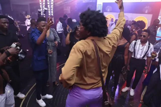 Film makers and guests enjoy the night