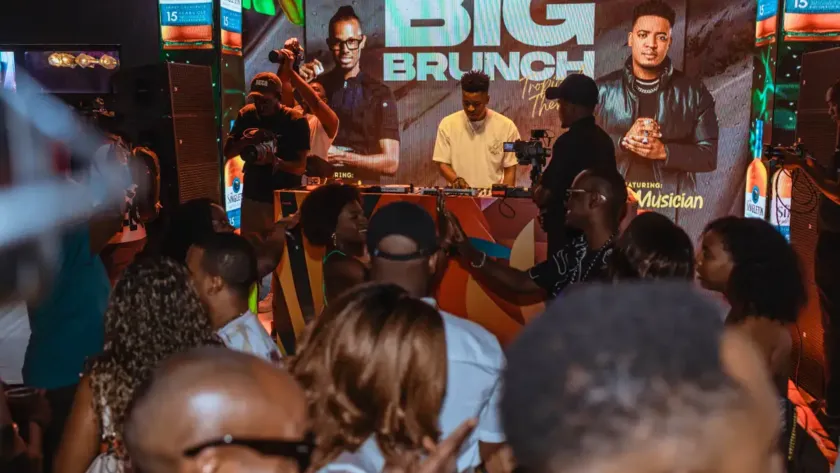 Sun-El Musician performs for the revellers