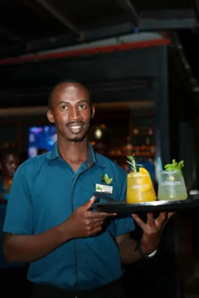 Revellers enjoy the night