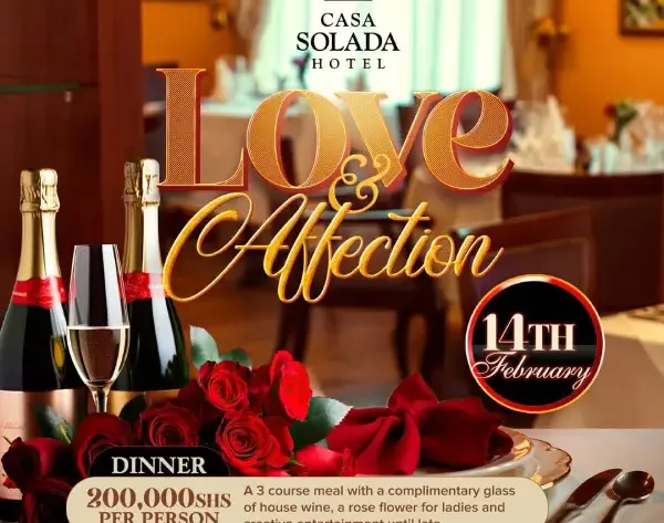 Love & Affection Valentine’s Dinner at Casa Solada Hotel