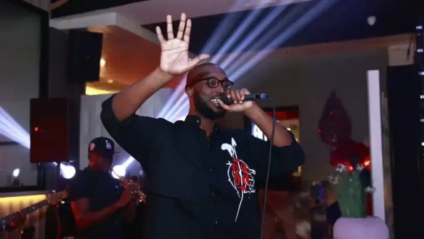 Mike Kayihura performs at Baoli Rooftop