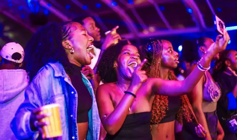 Revellers having fun