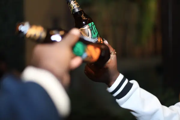 Guiness was the drink of the night