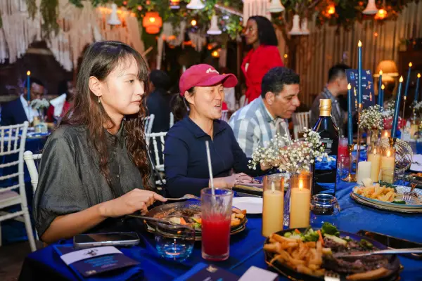 Chinese revellers at the event