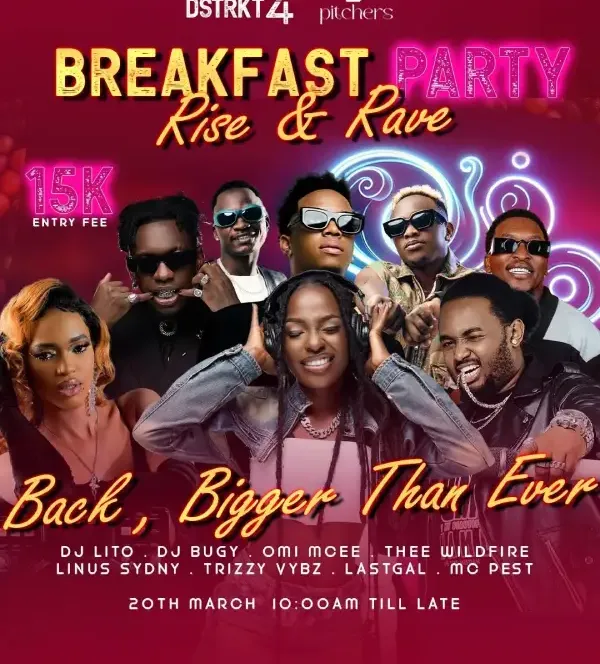 Breakfast Party Kampala: Rise and Rave with DSTRKT24 This March