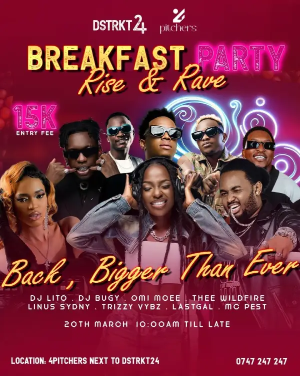 Breakfast Party Kampala: Rise and Rave with DSTRKT24 This March