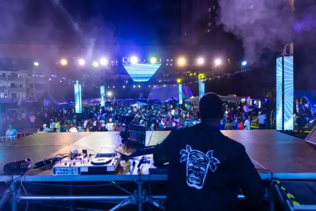 DJ Vanns plays at the event