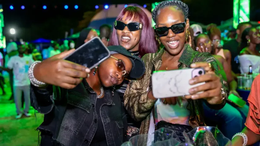 Revellers have fun at the event