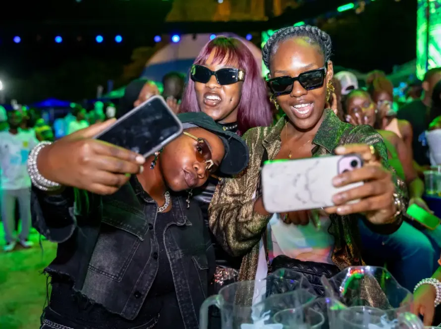 Revellers have fun at the event
