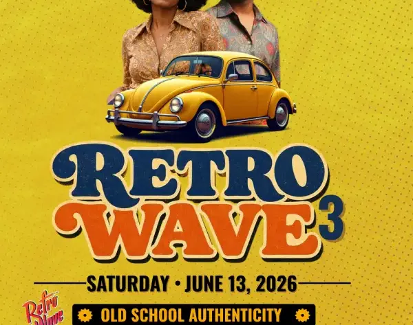 Join Retro Wave on June 13, 2026, at Ark Gardens in Akright City for a night of old school music, retro style, and unforgettable vibes. Get your tickets now.