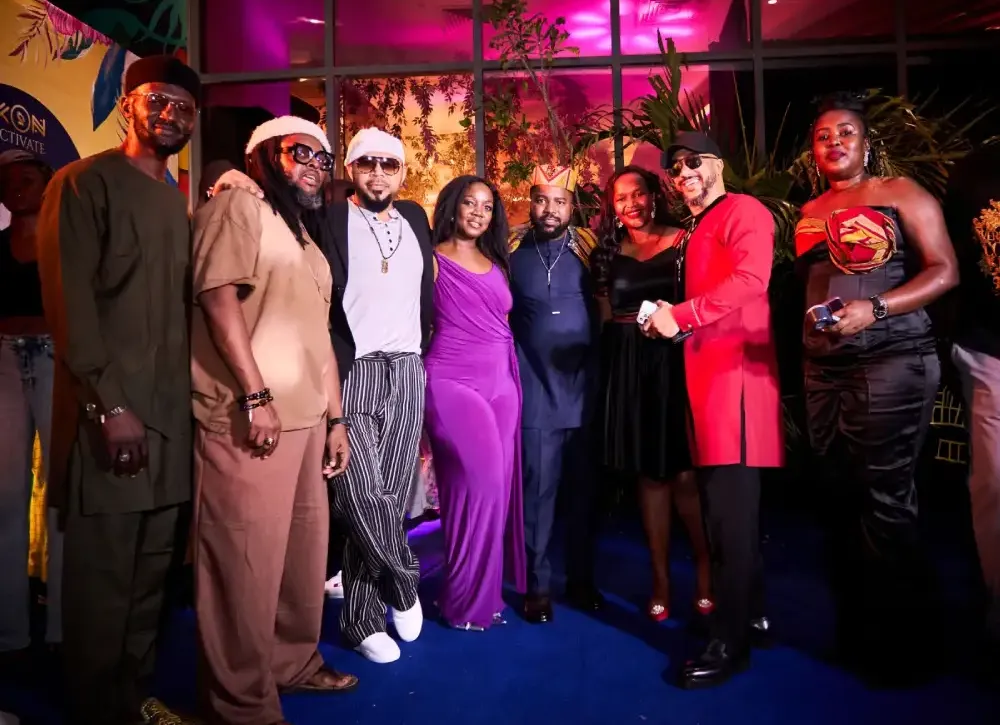 African creatives pose for a picture during last year’s iKON Activate in Lagos, Nigeria - including music video director & filmmaker Clarence A. Peters, actors Ramsey Nouah & Majid Michel, Miss Uganda’s Brenda Nanyonjo & iKON Awards 2026 Founder Humphrey Nabimanya