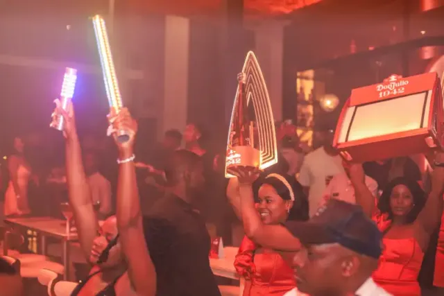Don Julio bottles flying 