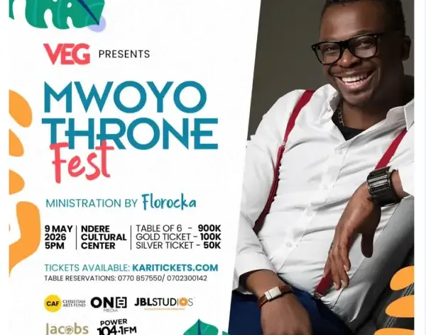 Attend Mwoyo Throne Fest in Kampala on May 9th, 2026 at Ndere Cultural Center. Enjoy vibrant culture, music, and great vibes. Tickets available now.