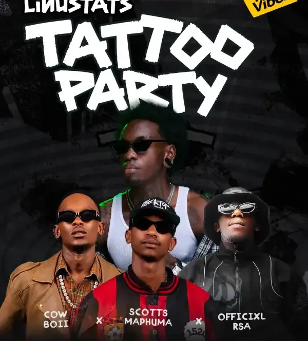Join the Linus Tats Tattoo Party on 15th May 2026 at Hockey Grounds Lugogo. Enjoy top amapiano acts from Uganda and South Africa, powered by MTN Pulse and unmatched vibes.