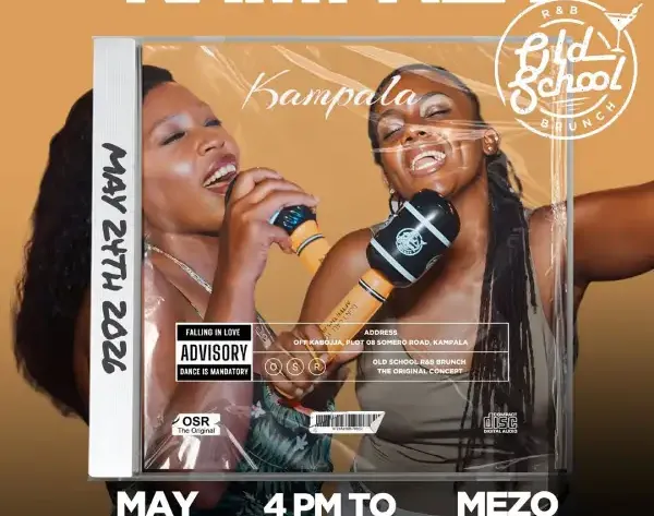 Experience the Old School R&B Brunch Kampala at Mezo Noir on May 24th, 2026. Enjoy nostalgic R&B hits, immersive entertainment, top DJs, food, drinks, and unforgettable vibes.