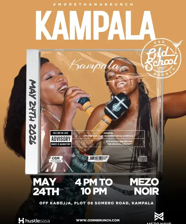 Experience the Old School R&B Brunch Kampala at Mezo Noir on May 24th, 2026. Enjoy nostalgic R&B hits, immersive entertainment, top DJs, food, drinks, and unforgettable vibes.