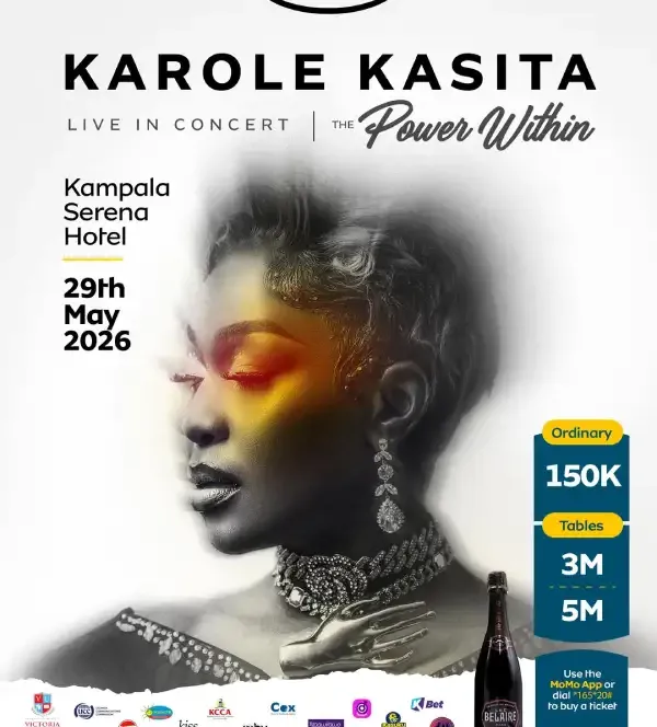Join Karole Kasita for her Live in Concert on May 29th, at Kampala Serena Hotel for great vibes and unforgettable entertainment.