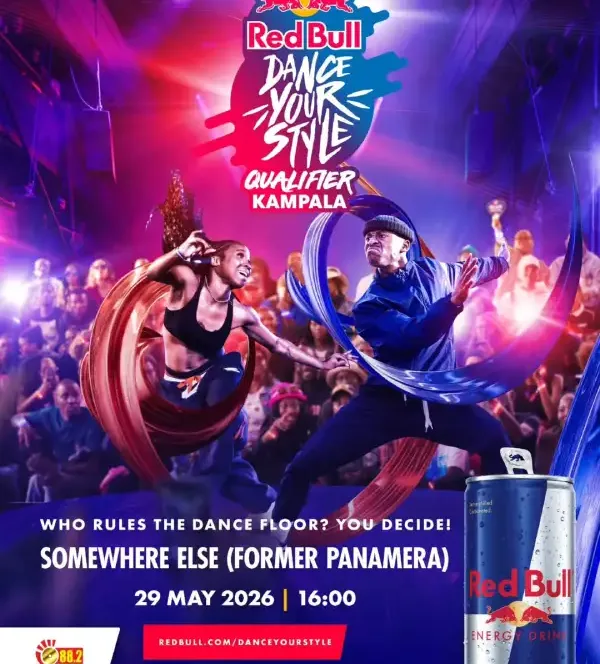 Experience Dance Your Style Kampala on May 29th, 2026 at Somewhere Else Kampala and enjoy an unforgettable Red Bull-powered experience.