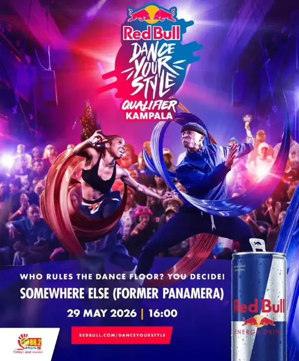 Experience Dance Your Style Kampala on May 29th, 2026 at Somewhere Else Kampala and enjoy an unforgettable Red Bull-powered experience.