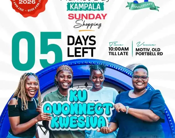 Join Quonnect Market Day on 31st May at Motiv Kampala. Enjoy free entry, shopping stalls, food, drinks, and live entertainment from 10 AM till late.
